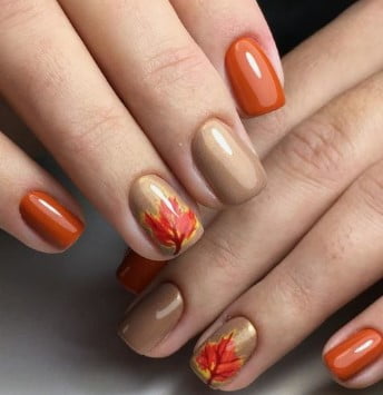 nail Art Feuille Automne 