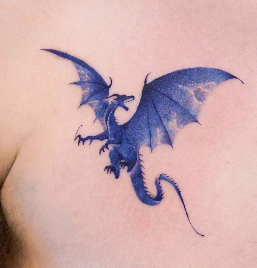 Tatouage De Dragon Bleu