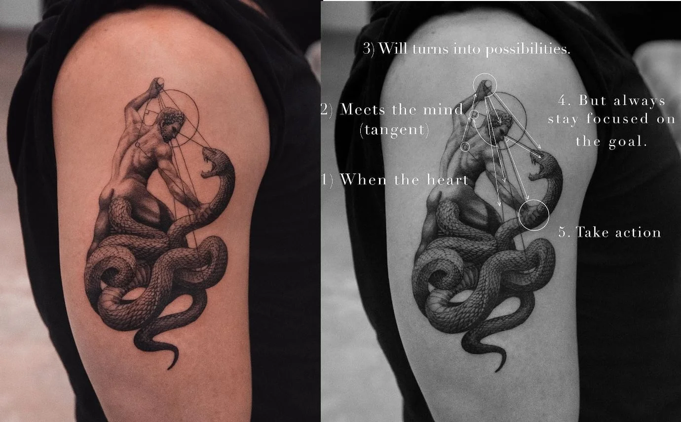 Tatouage De Serpent Et Héraclès