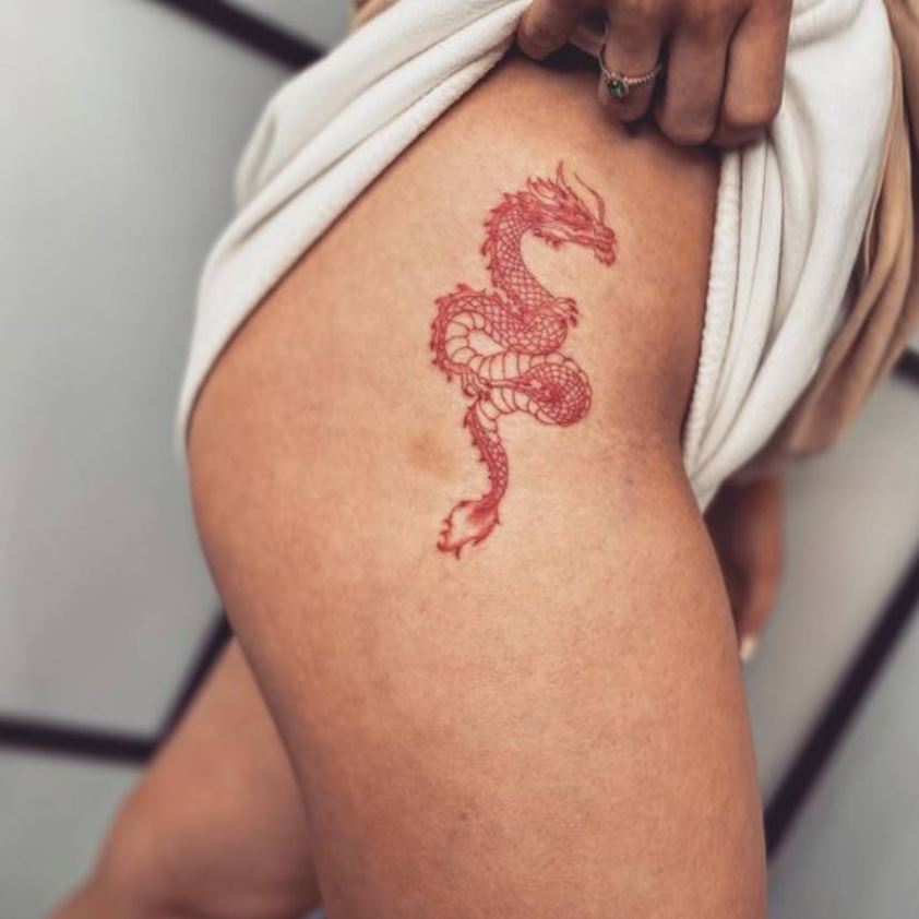 Tatouage De Dragon Ka Riu Rouge 