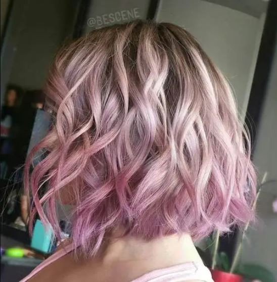 Ombré Hair Cheveux Courts Rose Gold 