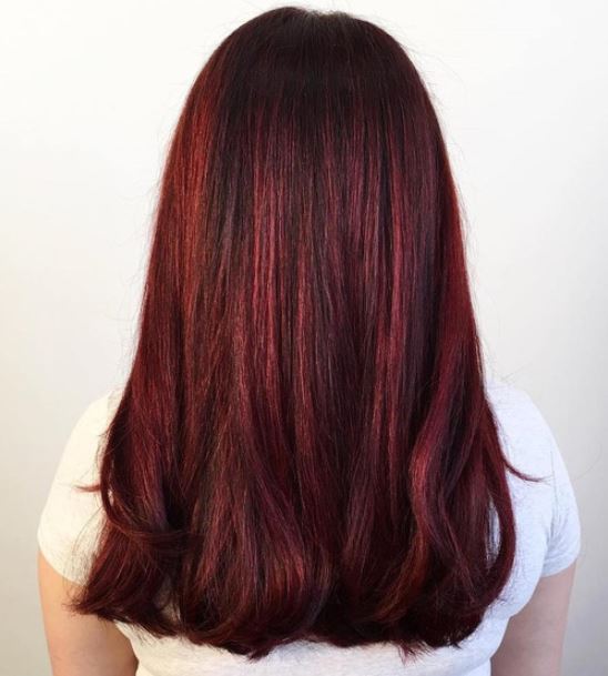 Coloration Auburn Cheveux Longs Black Cherry