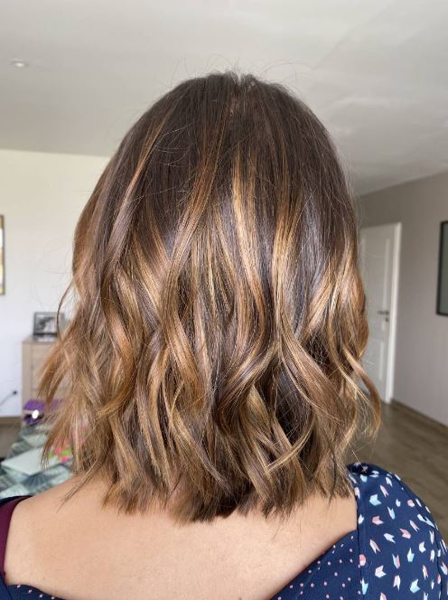 Ombré Hair Cheveux Mi Longs Blond Caramel 