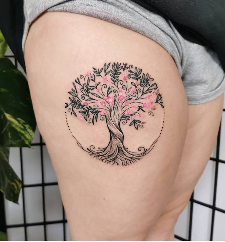 Tatouage Arbre De Vie Cerisier 