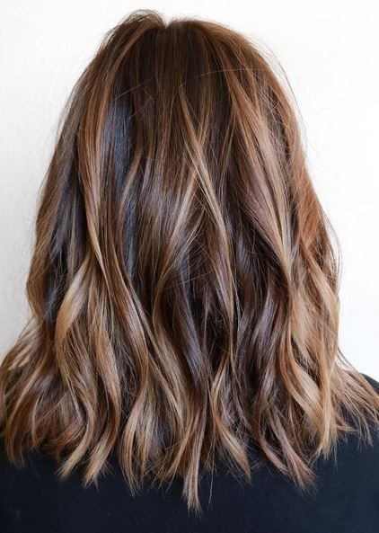 Coupe Dégradé Mi Long Avec Balayage Miel