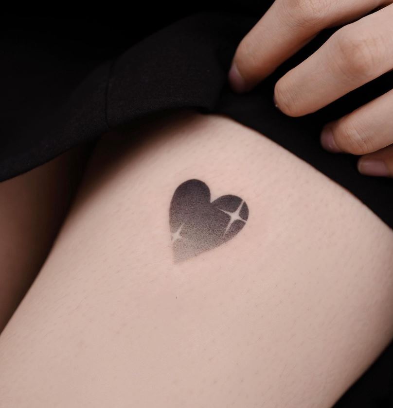 Tatouage Coeur Et étoiles 