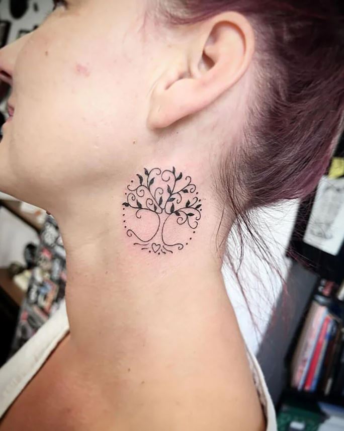  Tatouage Discret Arbre De Vie Sur La Nuque