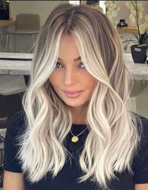 Ombré Hair Cheveux Longs Blond Platine 