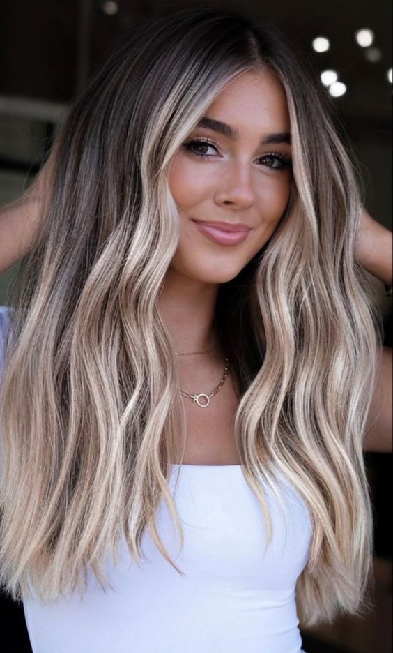 Ombré Hair Cheveux Longs Blond Argenté 