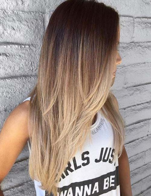 Ombré Hair Cheveux Longs Blond Beige 