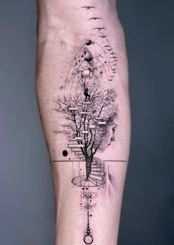 Tatouage Arbre De Vie Multi Motifs 