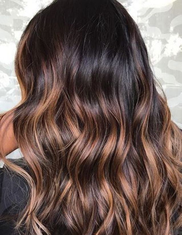  Ombré Hair Cheveux Longs Ondulés Chocolat Miel