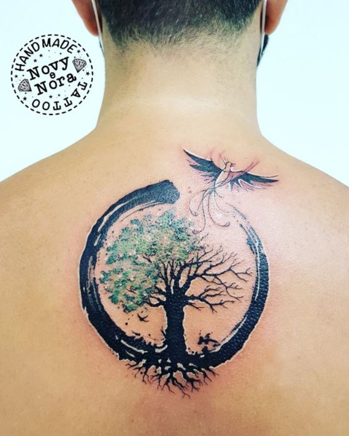 Tatouage Arbre De Vie Enso Et Phoenix