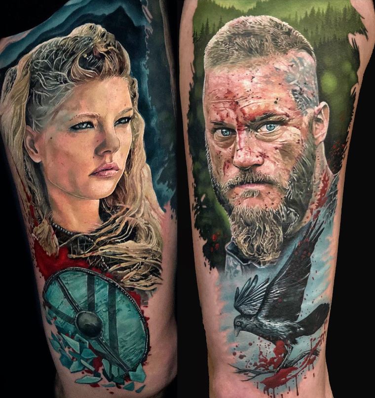 Tatouage Viking Lagertha Et Ragnar 