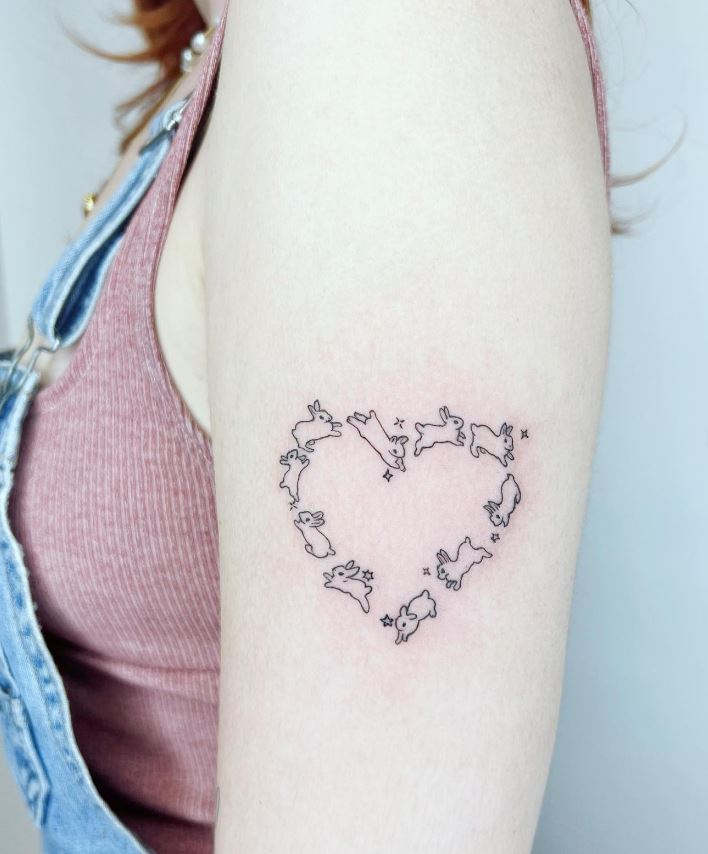 Tatouage Lapereaux En Coeur 