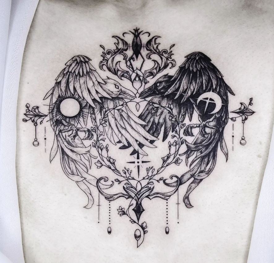 Tatouage Aigles En Coeur