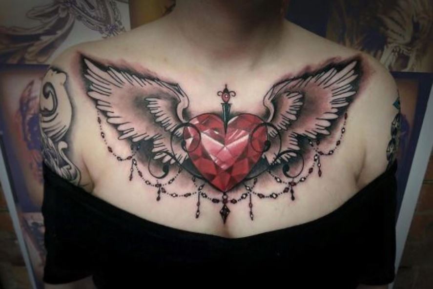 Tatouage Coeur Avec Ailes 