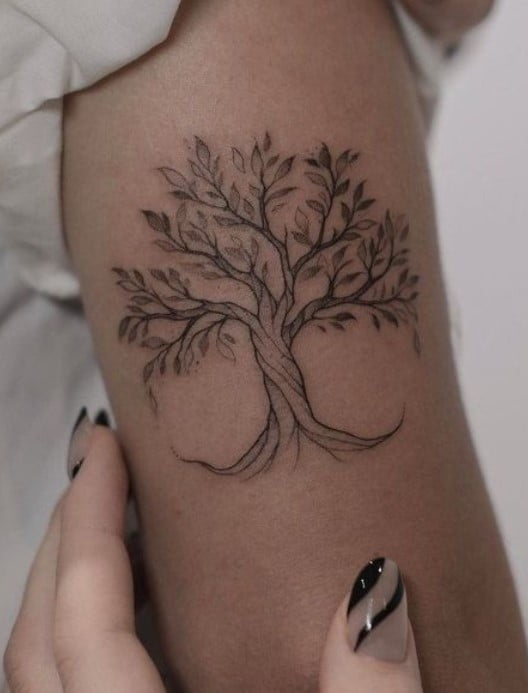 Arbre De Vie Fin Sur Le Bras