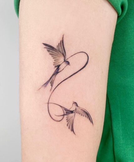 Tatouage Oiseau Simple