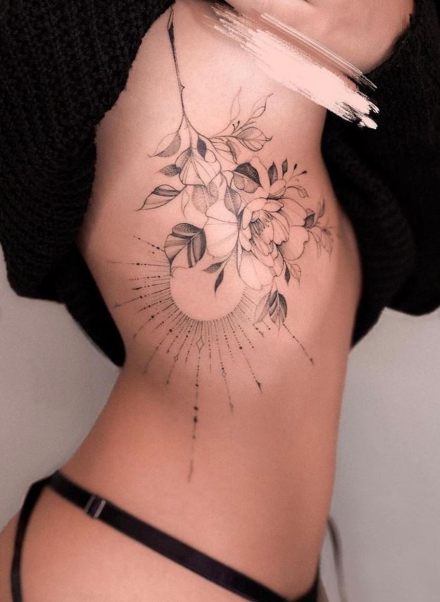 Tatouage Pivoine Et Soleil 