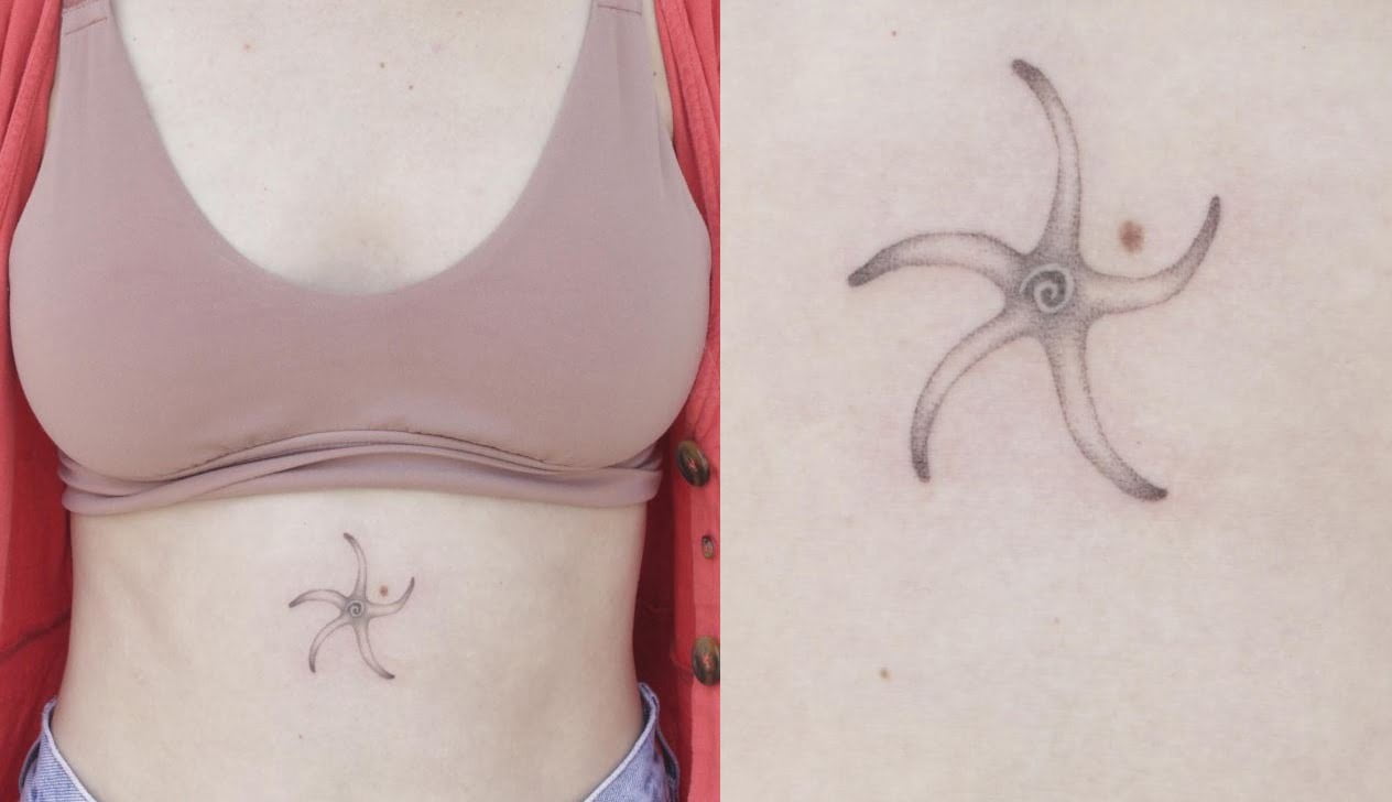 Tatouage étoile De Mer Stylisée 