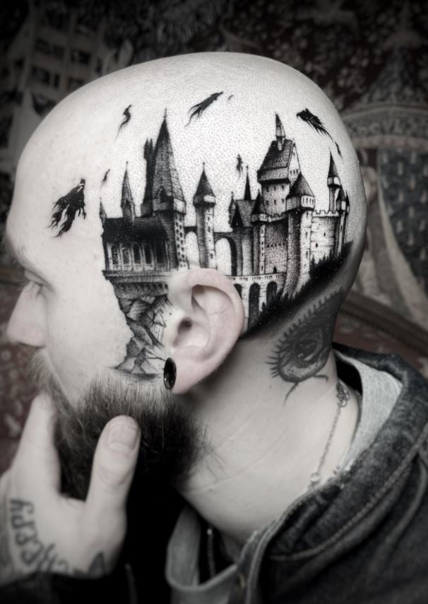 Tatouage Harry Potter Dark Poudlard 