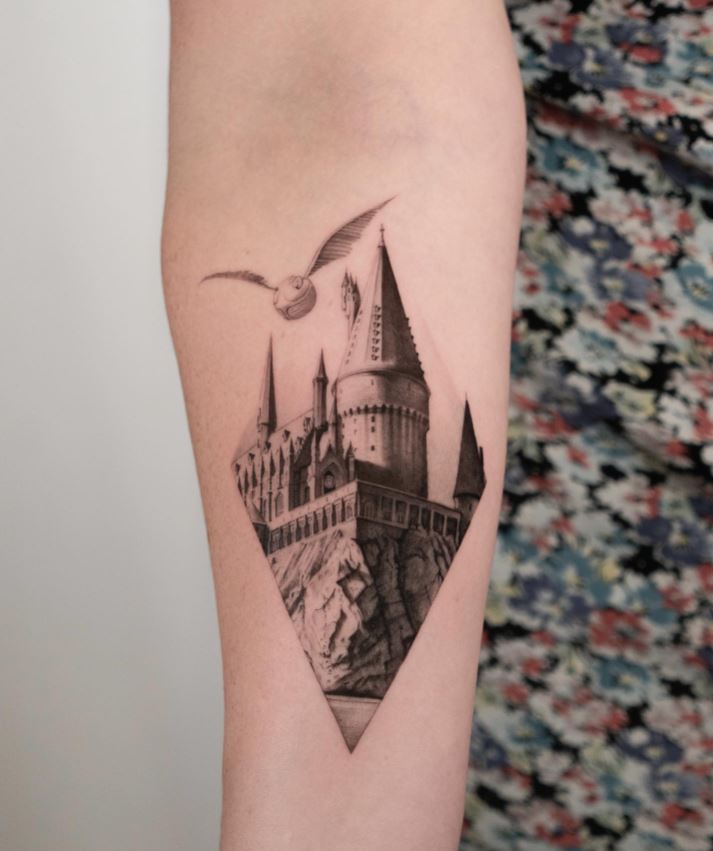 Tatouage Harry Potter Losange De Poudlard 