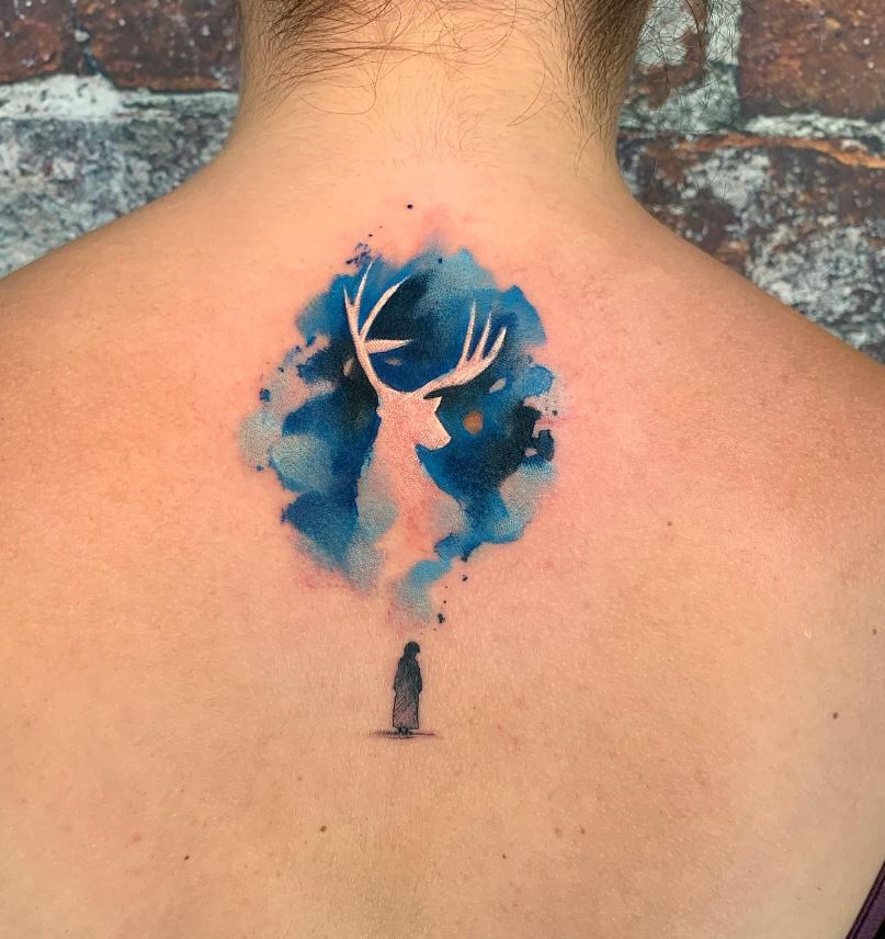 Tatouage Cerf Patronus D'harry Potter 