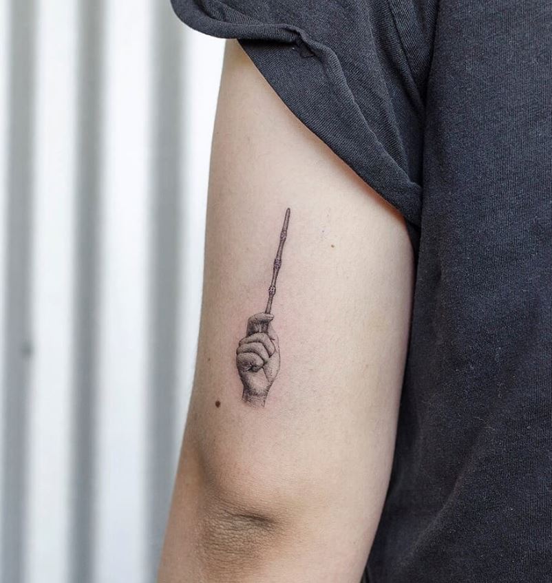 Tatouage Harry Potter Baguette De Dumbledore