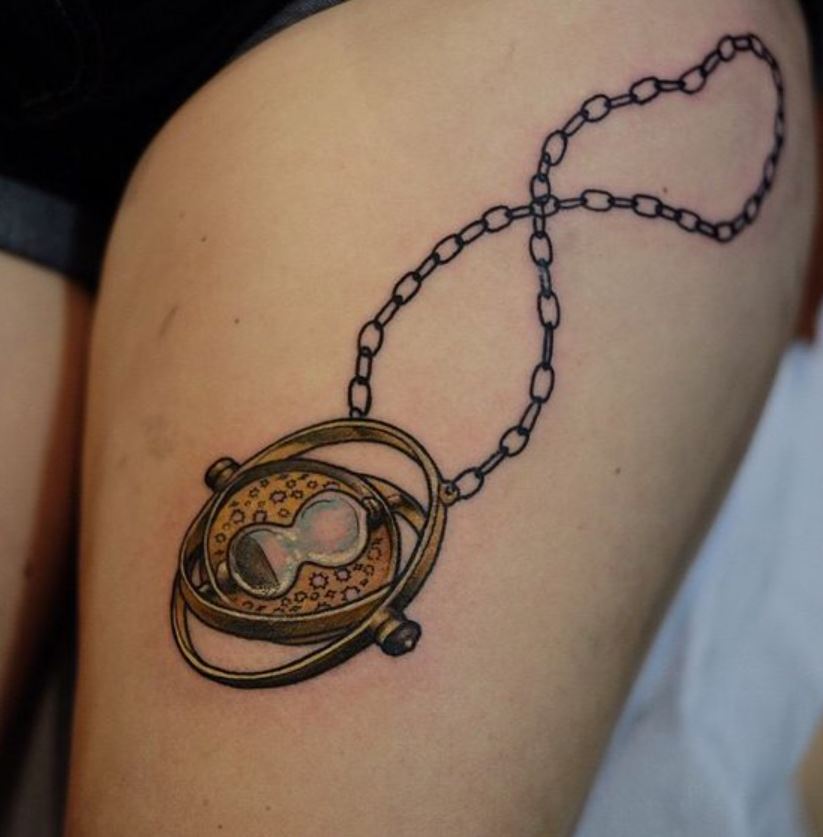 Tatouage Harry Potter Pendentif Retourneur De Temps 