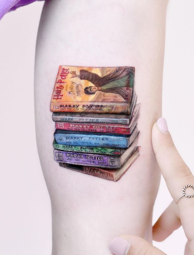 Tatouage Sept Livres D'harry Potter 