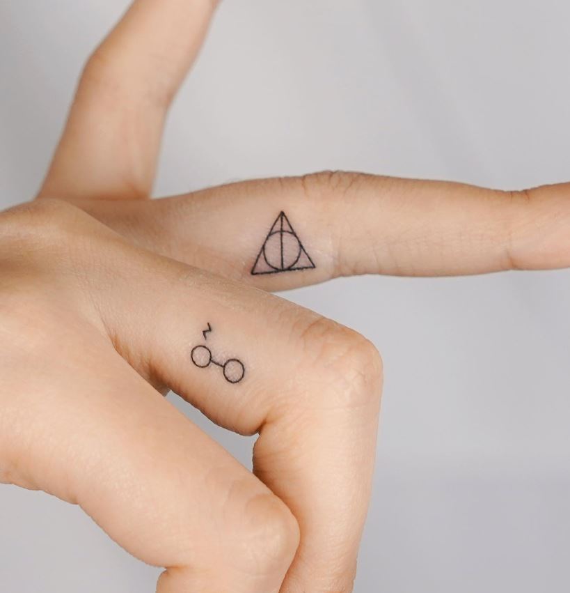 Tatouage Discret Harry Potter Trio De Motifs