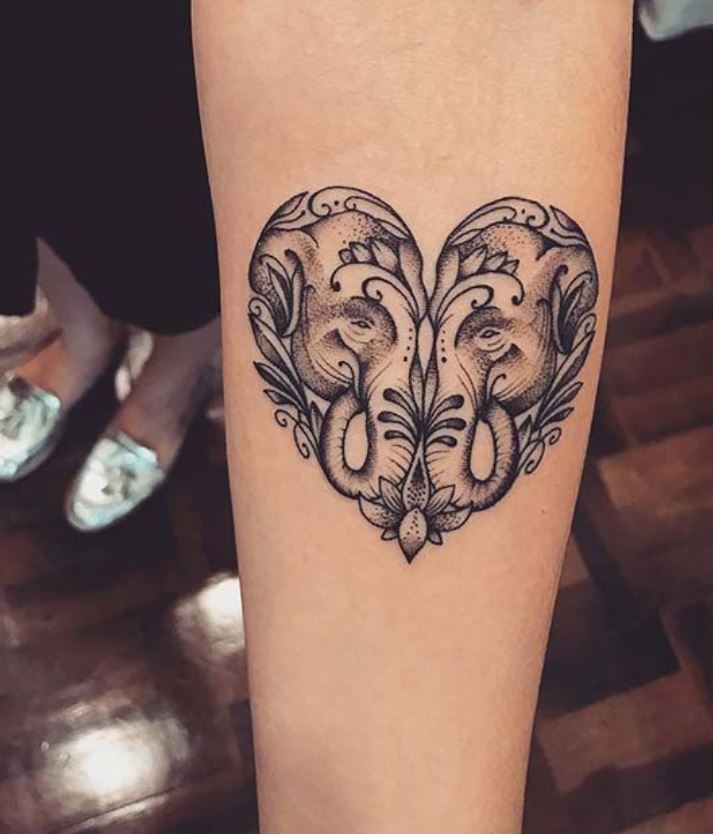 Tatouage Cœur D'éléphants 