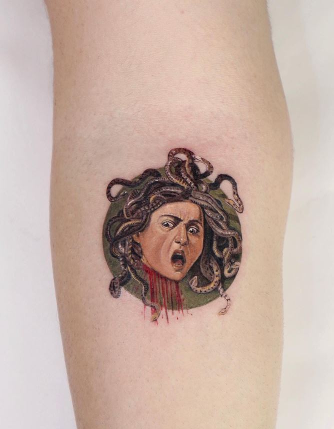 Tatouage Medusa De Caravage 