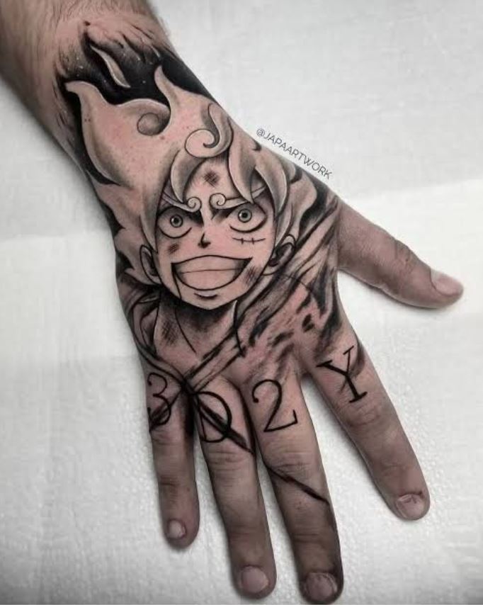 Tatouage One Piece Luffy 3d2y 