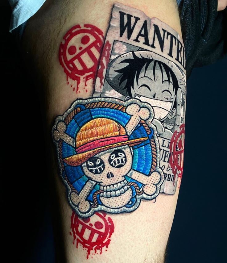 Tatouage One Piece Affiche, Tampon Et Broderie 