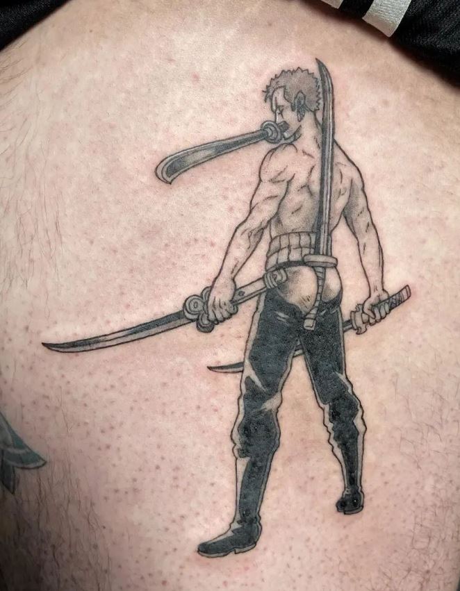 Tatouage One Piece Zoro Et Ses Sabres 