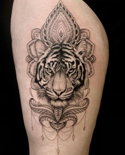 Tatouage Tigre Mandala