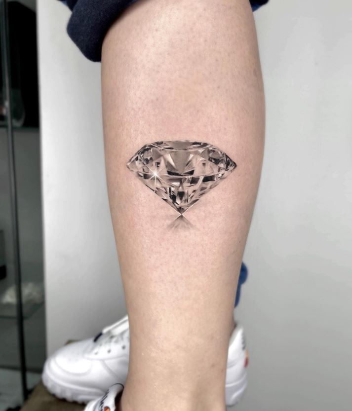 Tatouage Diamant Blanc 3d