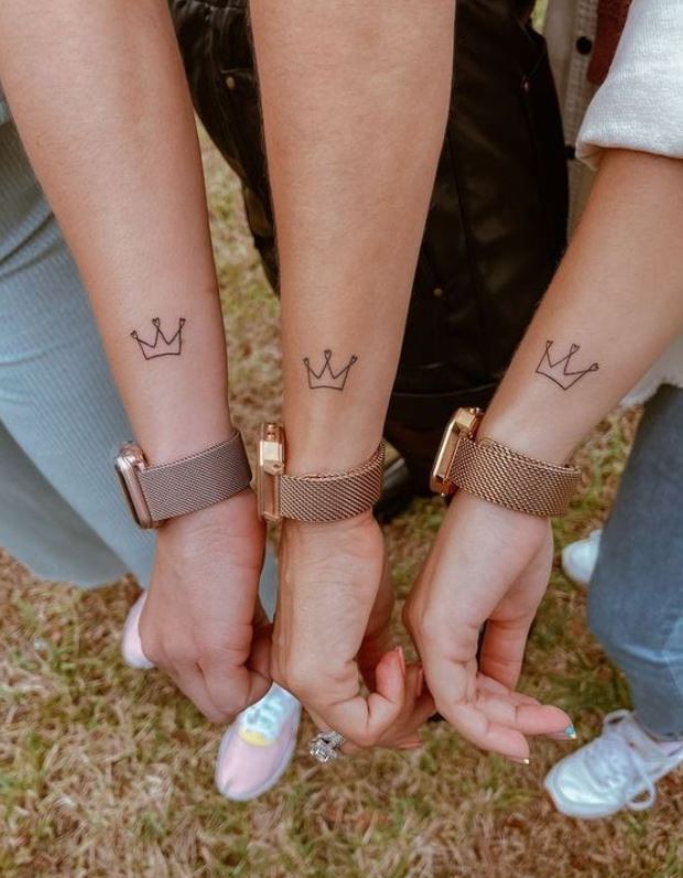 Tatouage Couronne à Cœur Pour Meilleure Amie 