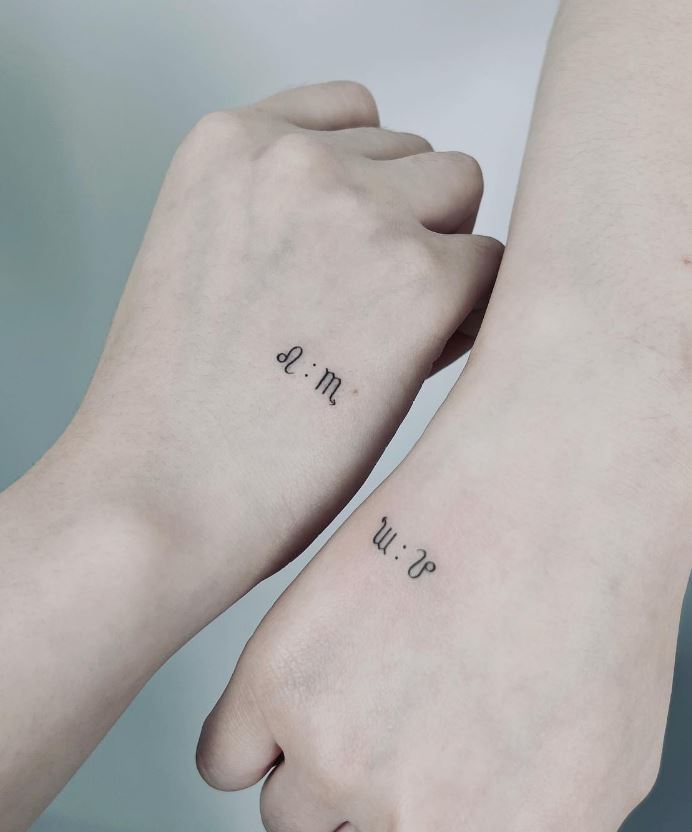 Tatouage Frère Et Sœur Signes Astrologiques 