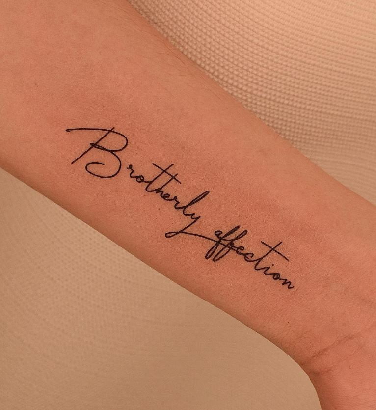 Tatouage Frère Et Sœur Message Affectueux 