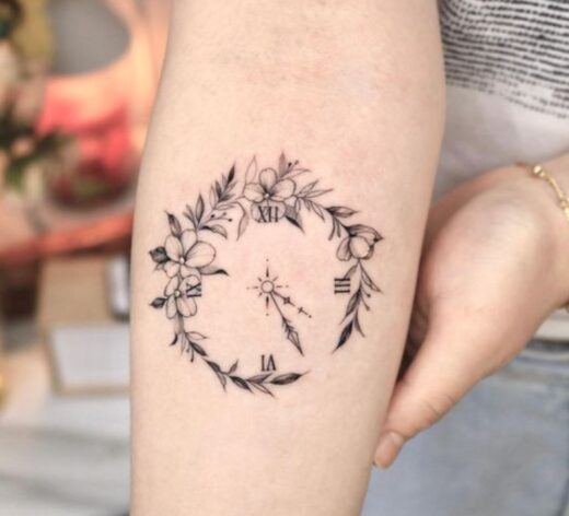 Tatouage Horloge Petit