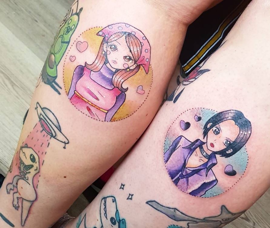 Tatouage Meilleure Amie Manga En Portrait 