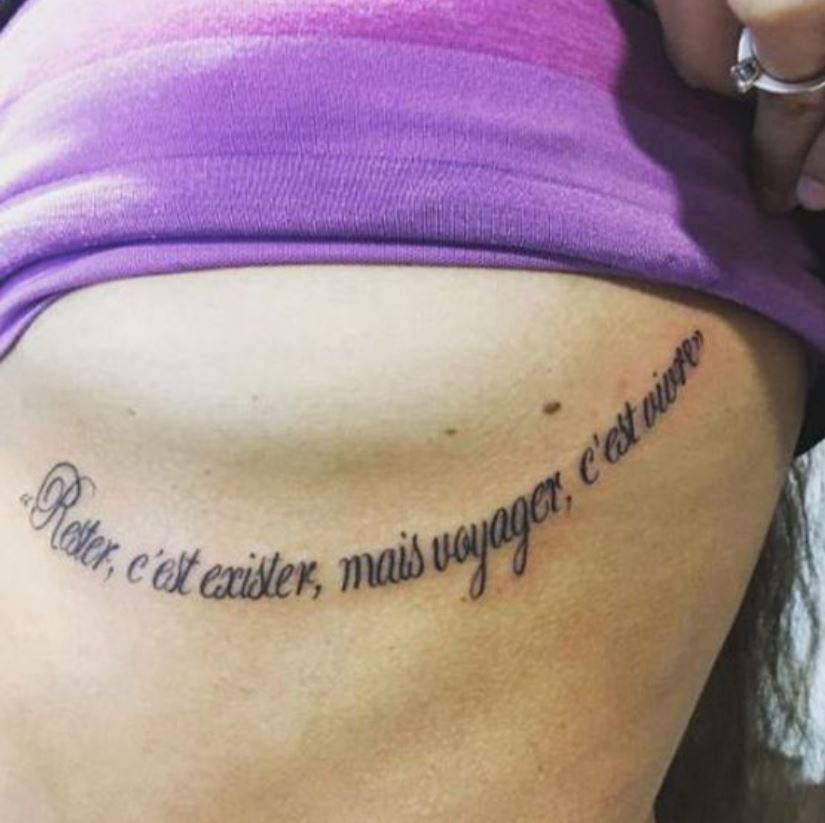 Tatouage Citation De Voyage 