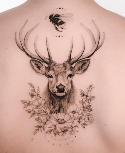 Tete De Cerf Tatouage