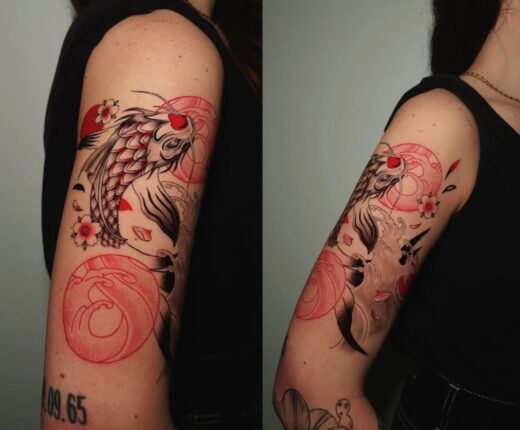 Tatouage carpe koï : 50 photos et idées pour l'adopter