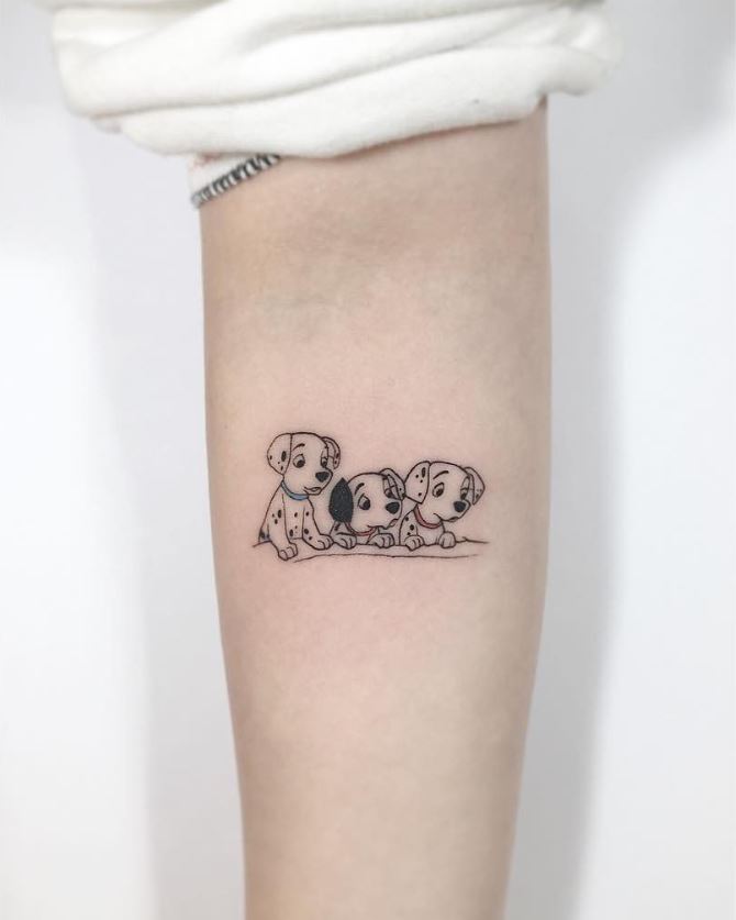 Tatouage Chien Dalmatiens De Disney