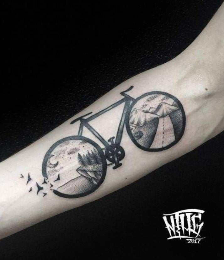 Tatouage Voyage à Vélo 