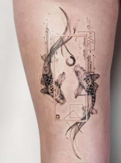 Tatouage carpe koï : 50 photos et idées pour l'adopter